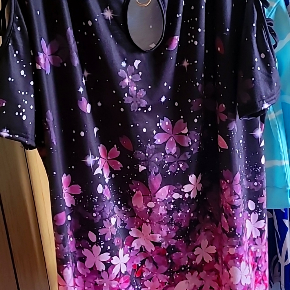 Womans flowered blouse